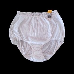 Vintage Maidenform Granny's  White Cotton Panties, Size 7/ L